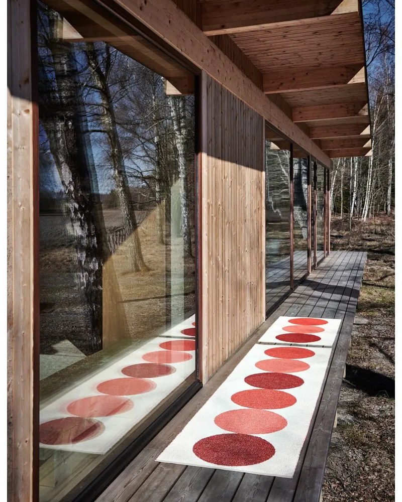 Червена и кремава пътека за открито и закрито 70x280 cm Otto Berry – Pappelina