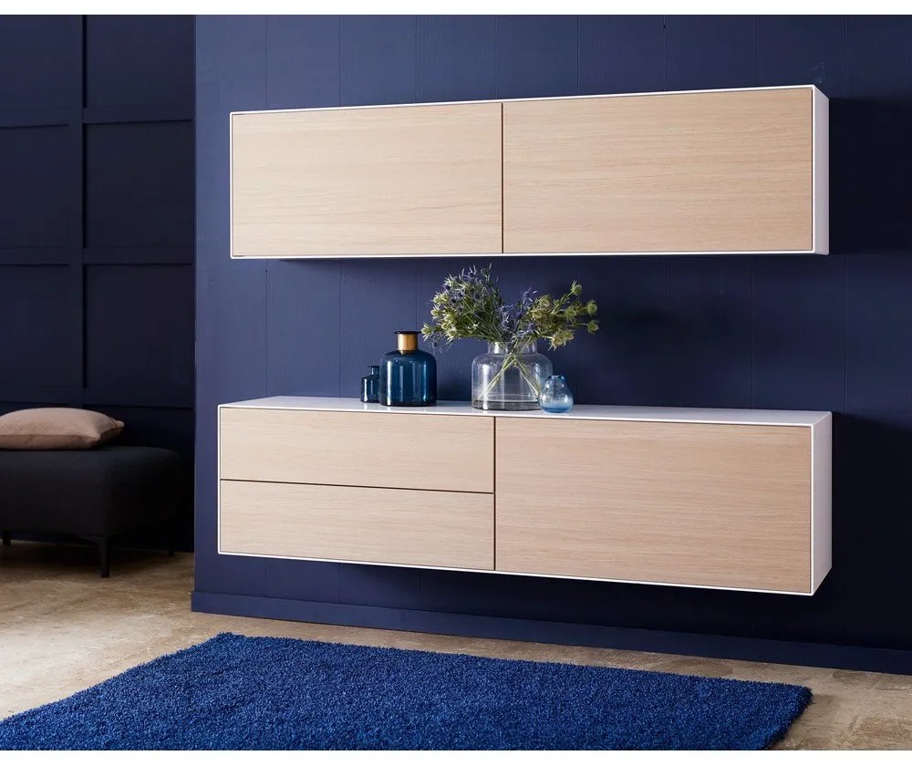 Нисък скрин с дъбов декор в комплект от 2 чекмеджета 180x46 cm Edge by Hammel - Hammel Furniture