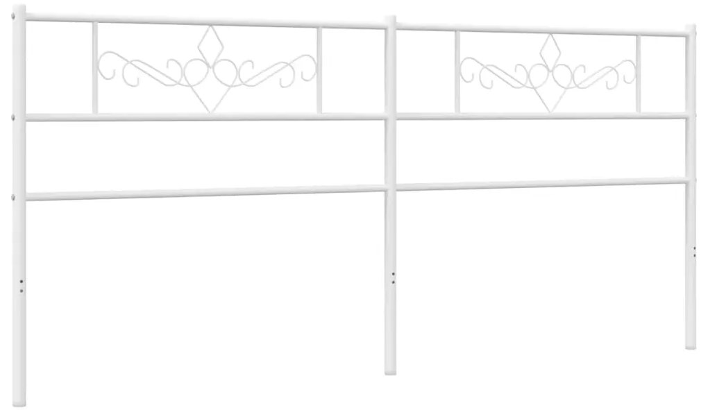 355354 vidaXL Метална резервна табла за легло, бяла, 200 см