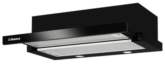 Аспиратор за вграждане Hansa OTP6243BGH, 148W, 334 м3/ч, 3 скорости, Черен инокс