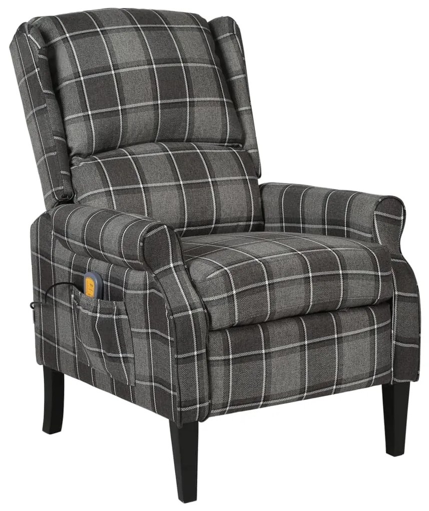 329304 vidaXL Масажен наклоняем стол, сив, текстил