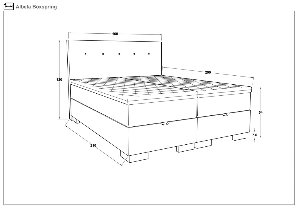 Спалня Боксспринг 160/200 Албета