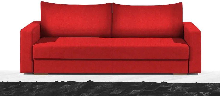 Диван Kleio Триместен-215φ 80β εκ.-Κόκκινο