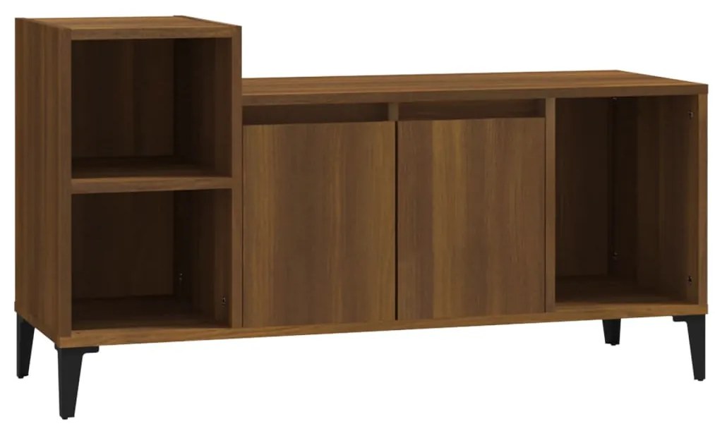 821187 vidaXL ТВ шкаф, кафяв дъб, 100x35x55 см, инженерно дърво