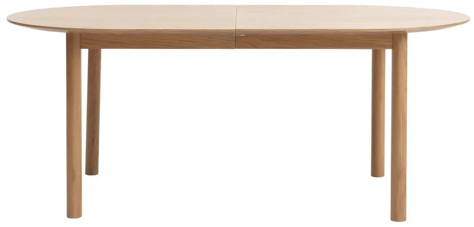 Сгъваема трапезна маса с дъбов плот в естествен цвят 100x190 cm Gallina – Unique Furniture