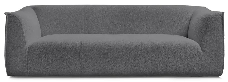 Тъмносив диван от прежда с примки от букле 242 cm Giorgia – Bobochic Paris