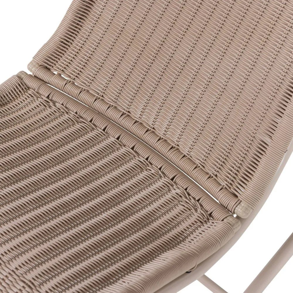 Бежов градински стол от изкуствен ратан Tom – WOOOD