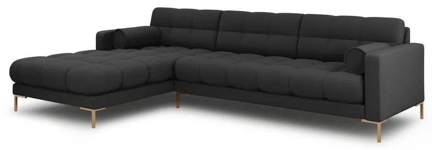 Тъмносив ъглов диван (ляв ъгъл) Bali – Cosmopolitan Design