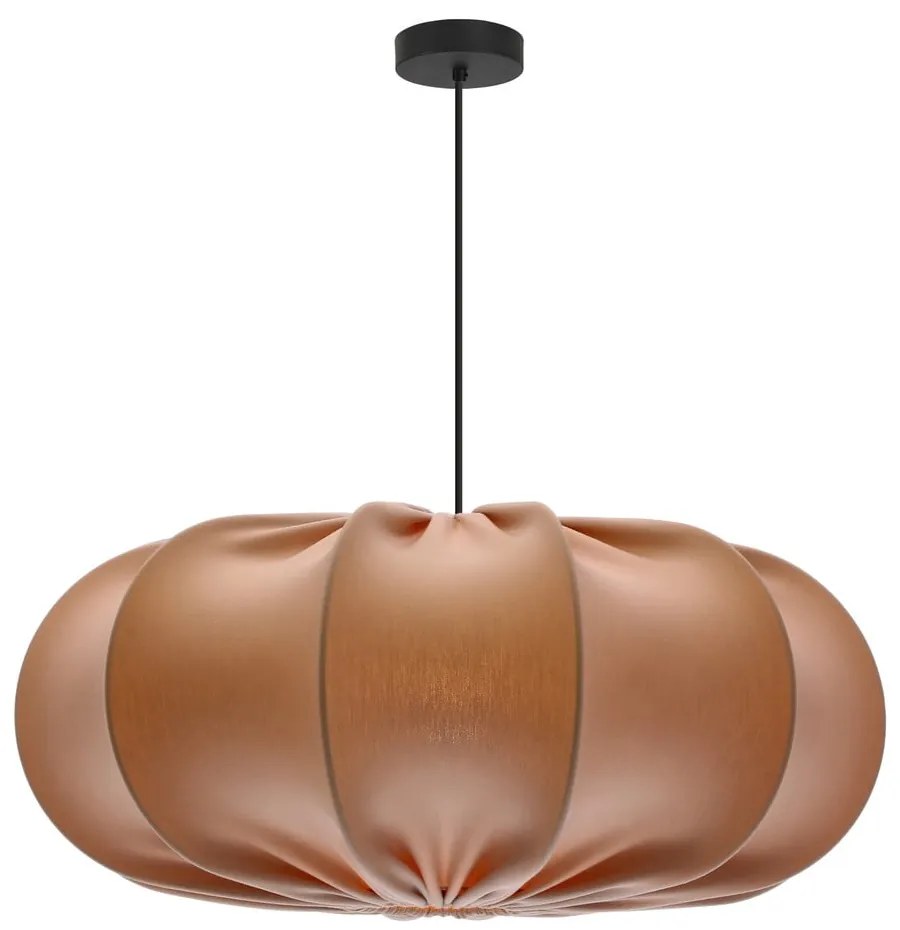 Бежово висящо осветително тяло с текстилен абажур ø 52 cm Cafee – Candellux Lighting