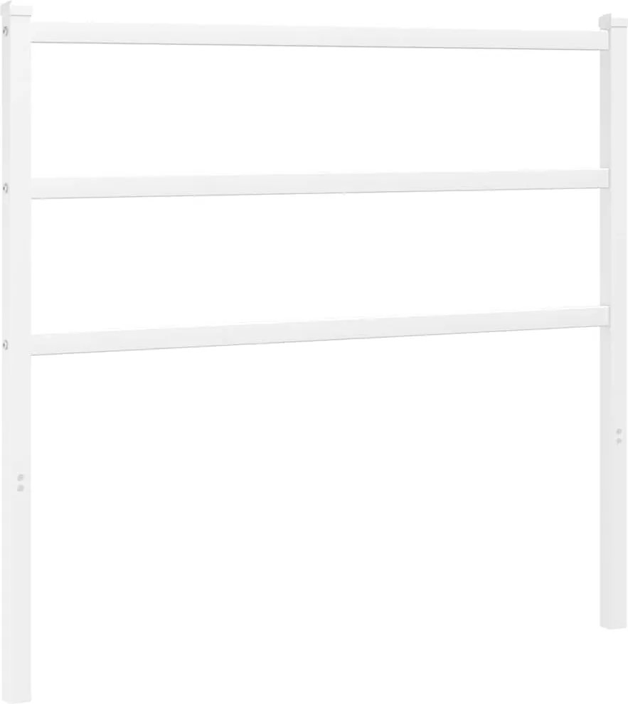 355443 vidaXL Метална резервна табла за легло, бяла, 100 см