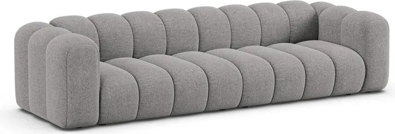 Сив шенилов диван 290 cm Lupine – Micadoni