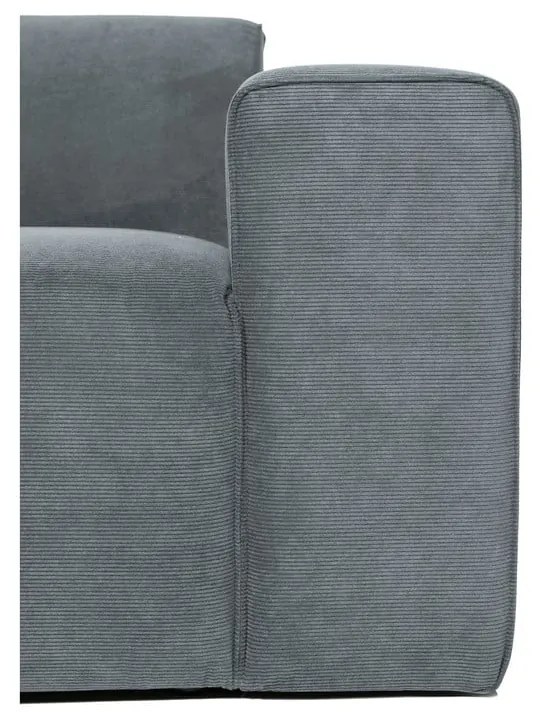 Сив модулен диван от рипсено кадифе (десен ъгъл) Sting – Scandic