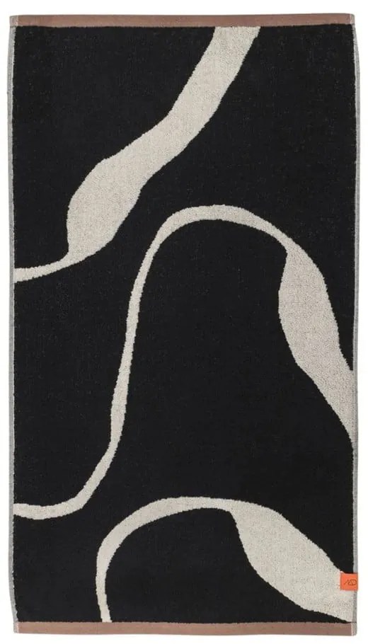 Черно-бяла кърпа от органичен памук 70x133 cm Nova Arte - Mette Ditmer Denmark