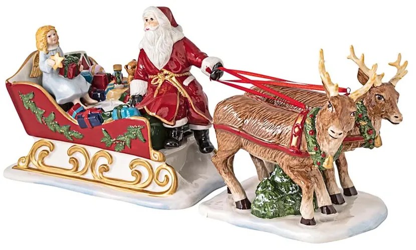 CHRISTMAS TOYS КОЛЕДНА СТАТУЕТКА ДЯДО КОЛЕДА С ШЕЙНА 36/14 СМ