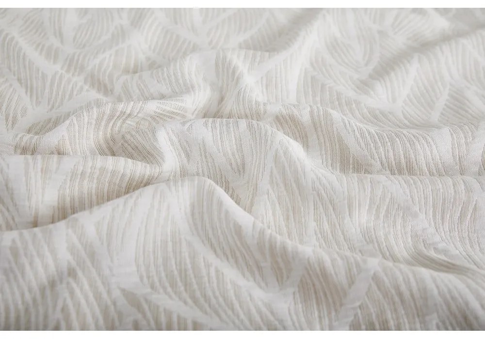 Бежово единично спално бельо от жакард 140x200 cm Florida – My House