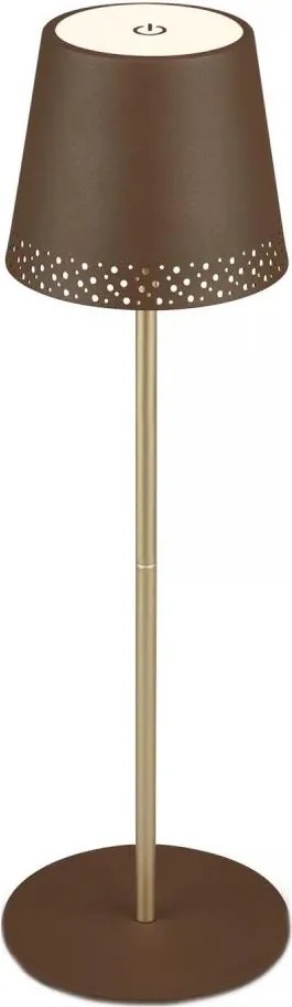 Brilo - LED настолна презареждаема сензорна лампа KIKI LED/2,6W/5V IP44 2600 mAh кафява