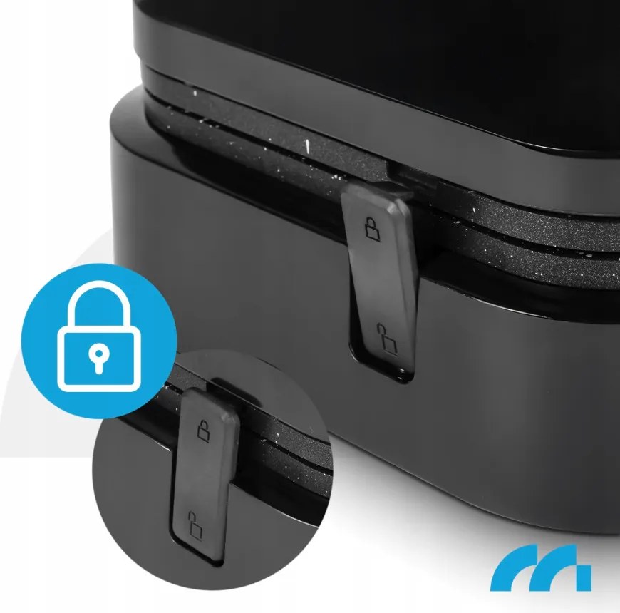 Вафелник MalTec 1200 W – за 2 големи вафли, регулируема температура, мраморна незалепваща повърхност
