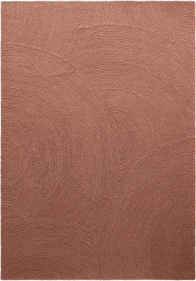 Теракотен ръчно изработен вълнен килим 80x150 cm Calmio – Hanse Home