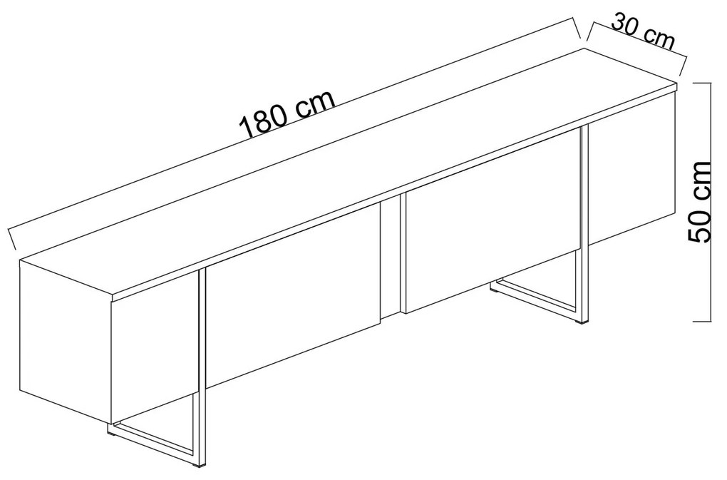 ТВ шкаф Luxe, цвят Орех Сребърен