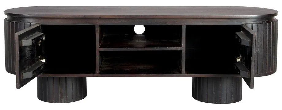 Тъмнокафява маса за телевизор от масивно манго 140x45x40 cm Kenji – Dutchbone