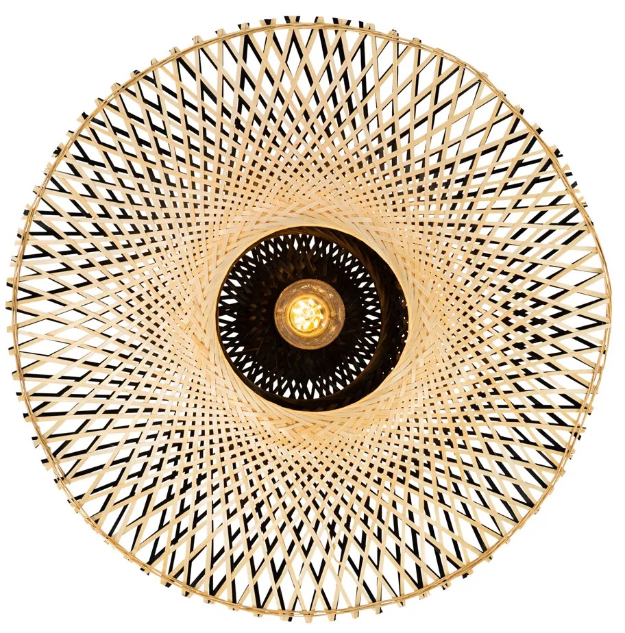 Ориенталска външна таванна лампа бамбук 50 см IP44 - Rina