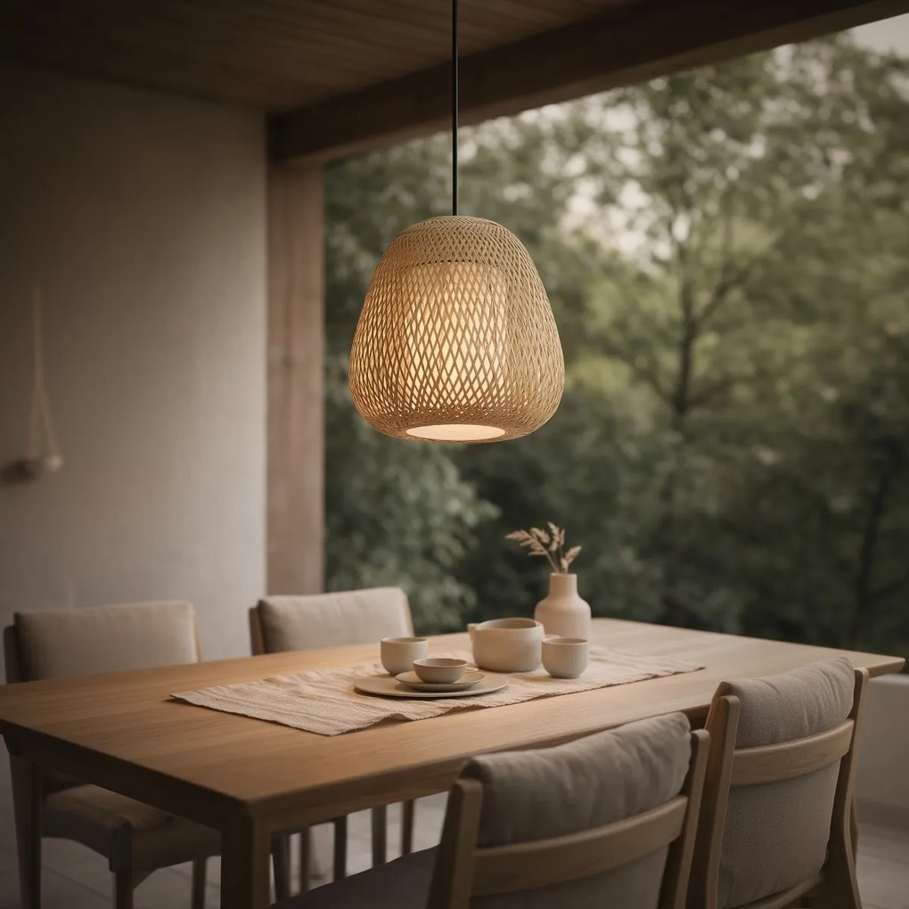 Japandi висяща лампа бамбук 30 см IP44 - Moana