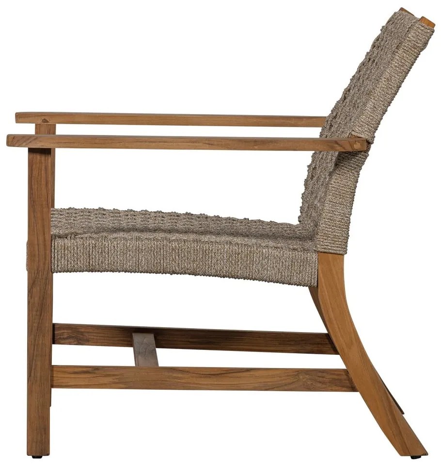 Бежово-естествено градинско кресло от масивно дърво Copper – Exotan