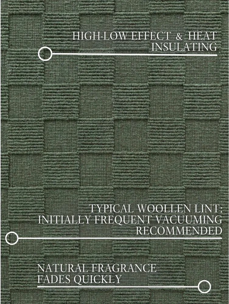 Тъмнозелен ръчно изработен вълнен килим 120x170 cm Scala – Villeroy&amp;Boch