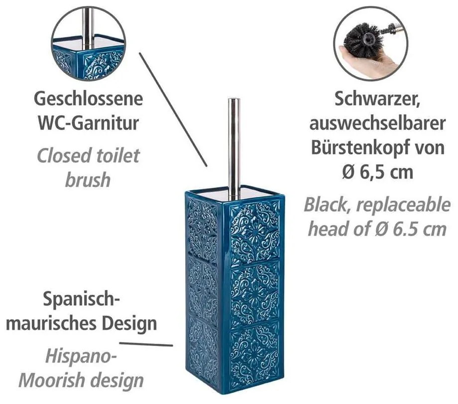 Тъмносин керамичен комплект аксесоари за баня Cordoba – Wenko
