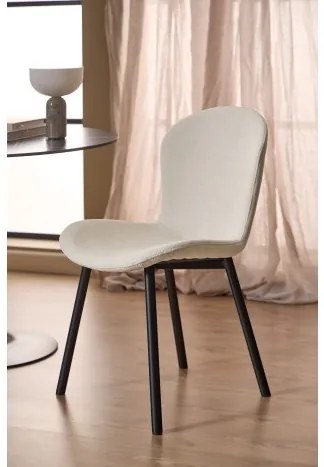 ФИОРА Бежов (тъкан Апиа 453) / черни крака – МОДЕРЕН ТАПИЦИРАН С ЧЕНИЛ СТОЛ ЗА ДНЕВНА/ТРАПЕЗАРИЯ