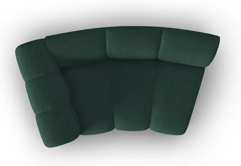 Зелен модул за диван (ляв ъгъл) Lupine - Micadoni Home
