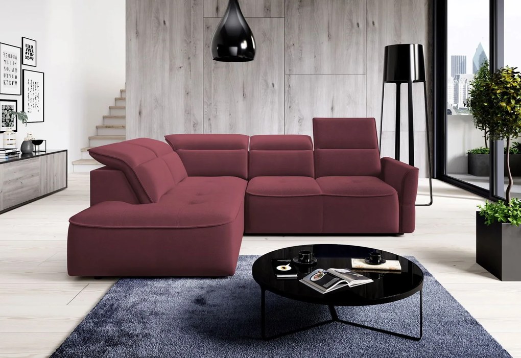 Ъглов диван Morello L-Magenta-Left