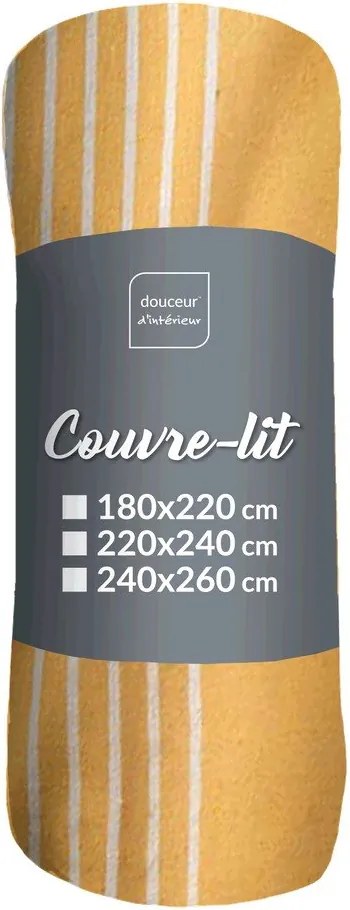 Жълто покривало за легло 240x260 cm Adele – douceur d'intérieur