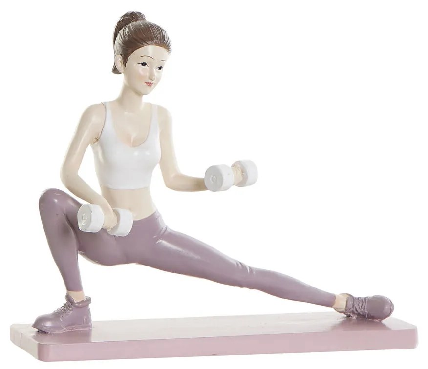 Декоративна фигурка DKD Home Decor Розов Смола Yoga (20 x 8 x 16,5 cm)