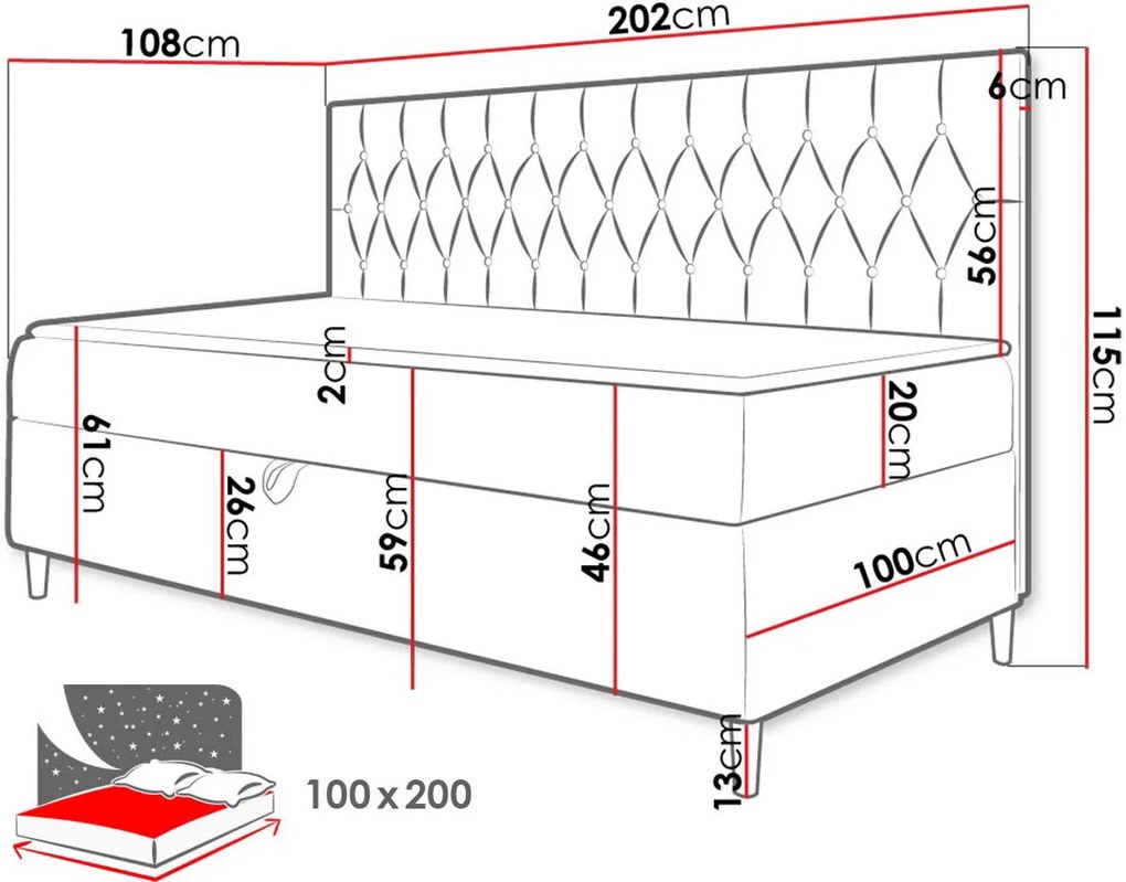 Диван - легло Junior Filip II-Mpez-Дължина: 100 cm