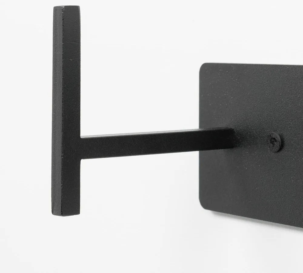 Черна метална стенна закачалка 64 cm Chapman – Spinder Design