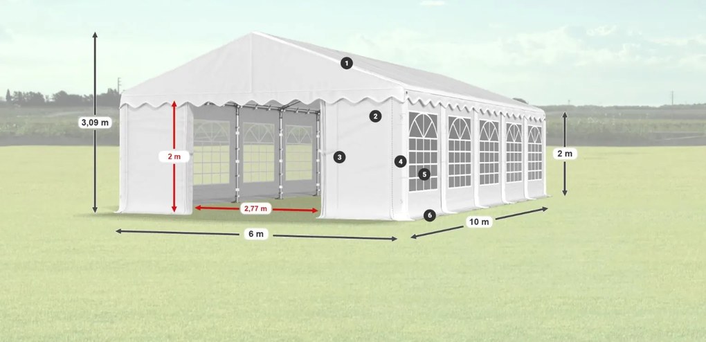 Partystan 6x10x2m Comfort PE 240g Лято