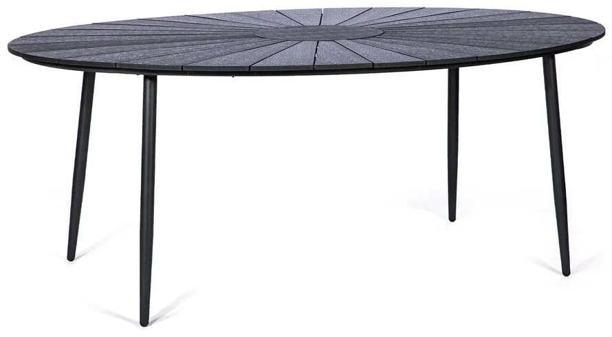Черна градинска маса с плот от артдърво , 190 x 115 cm Marienlist - Bonami Selection