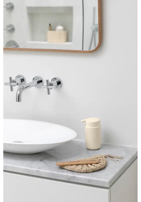 Дозатор за течен сапун Brabantia ReNew 1006264, 250 мл, Нехлъзаща основа, Без прокапване, Бежов