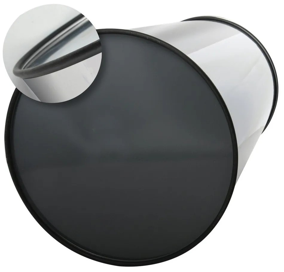 Тъмносиво стоманено кошче за боклук с отваряне с докосване 30 l – MSV