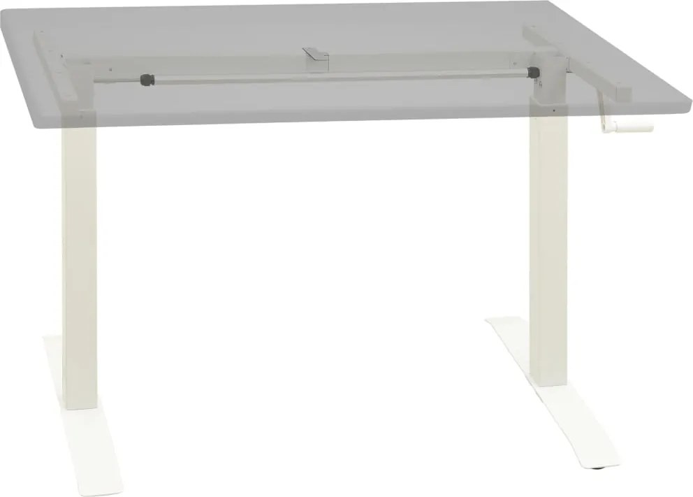 321718 vidaXL Механизъм за ръчно повдигане на стоящо бюро ръчна манивела бял