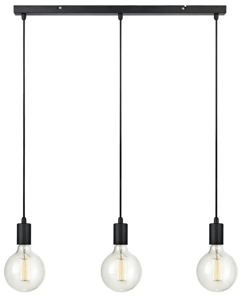 Черна таванна светлина три Sky - Markslöjd