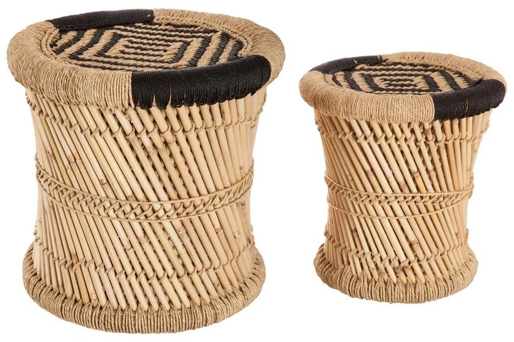 Помощна маса atmosphera Ilyan, 30/37 cm, 2 бр - Черен