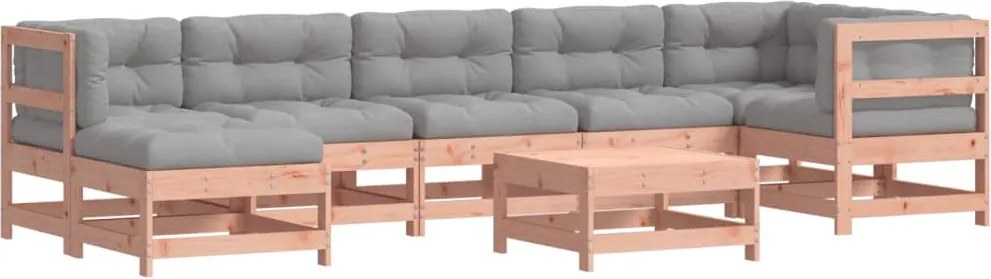 3185855 vidaXL Градински комплект с възглавници, 8 части, дугласко дърво масив
