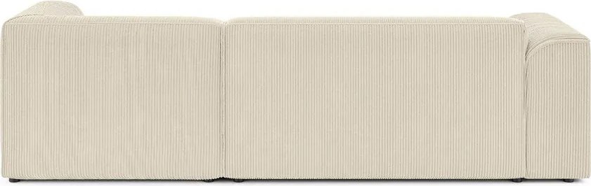 Бежов ъглов диван от рипсено кадифе (десен ъгъл) Merid – Ropez