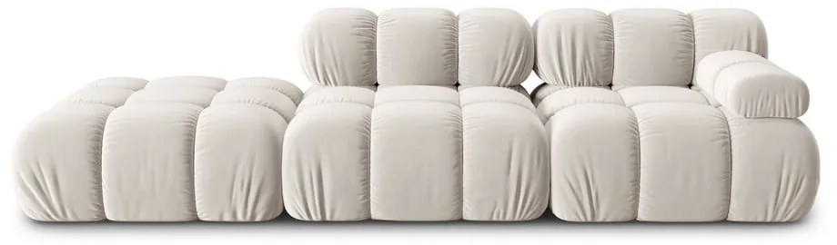 Бежов кадифен модулен диван 282 cm Bellis – Micadoni