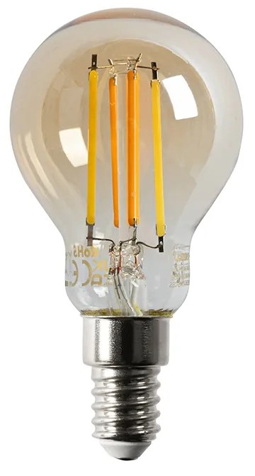 Комплект от 5 Smart E14 димируема в Kelvin LED лампа P45 goldline 4.9W 470 lm 1800-4000K