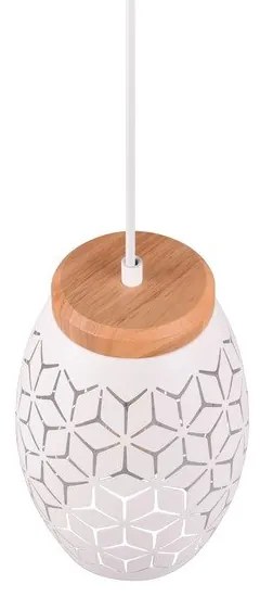 Бяла висяща лампа ø 15 cm Bidar - Trio