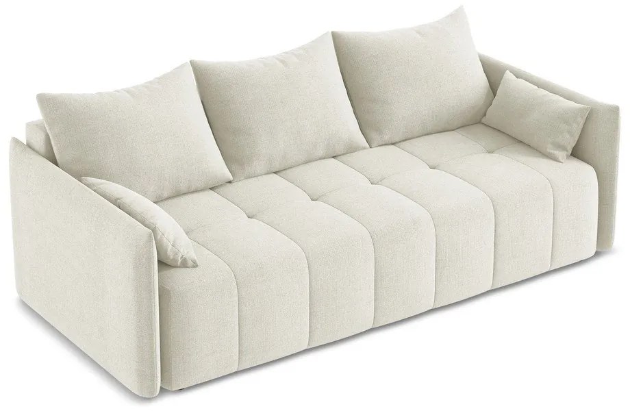 Бежов разтегателен диван с място за съхранение 225 cm Moku – Makamii