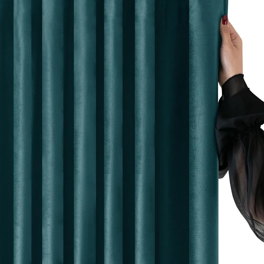 Затъмняваща завеса в петролен цвят 265x300 cm Velto – Filumi